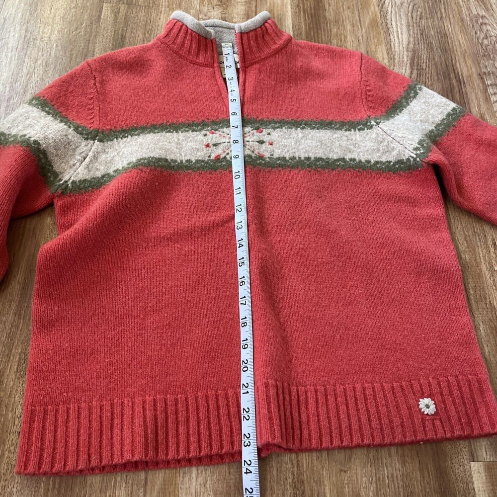 Woolrich Lambswool Sweater Winter Coral Heather Pullover Women's size‎ Large - Picture 7 of 7